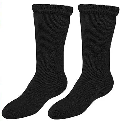 MENS HEATED THERMO SOX INSULATED SOCKS " 4.7 Tog rating & Ski Fur Lined (2 Pack)