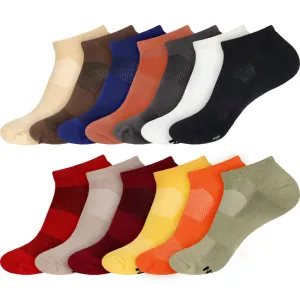 Men's Rayon from Bamboo Fiber Sports Superior Wicking Athletic Ankle Socks