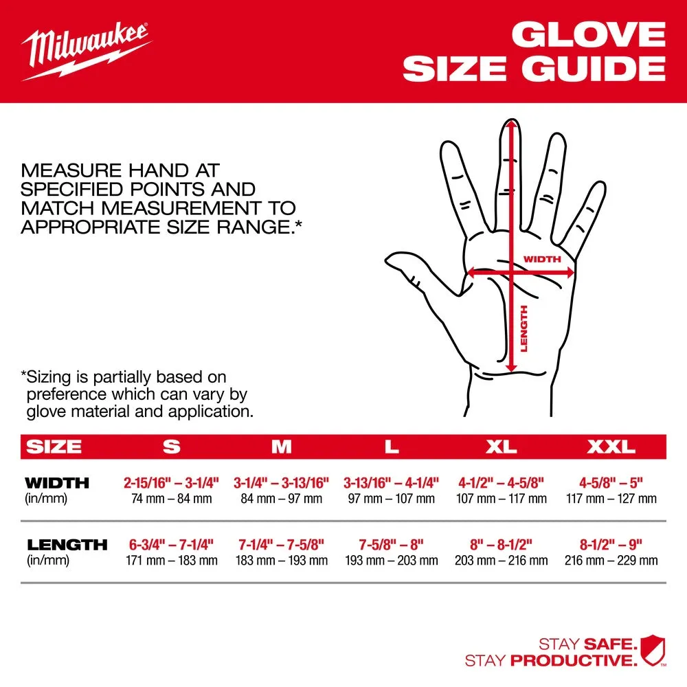 Milwaukee 48-73-8923B 12PK High Visibility Cut Level 2 Polyurethane Dipped Safety Gloves - X-Large