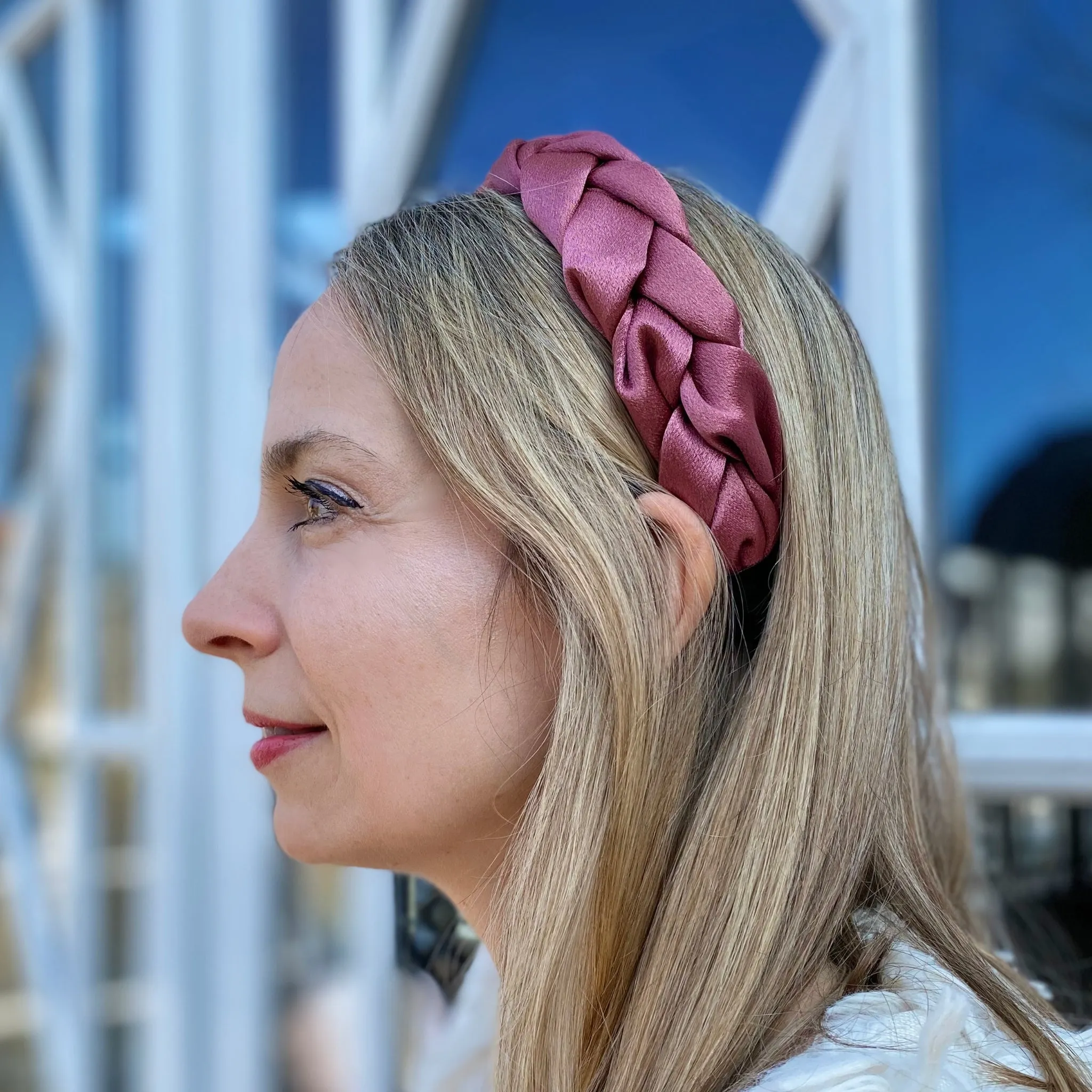 Pink Headband Braided