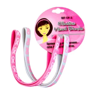 Pink Ribbon Stretch Headbands