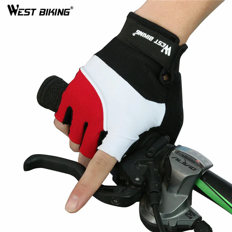 Quick Dry Breathable Mesh Half Finger Bicycle Gloves