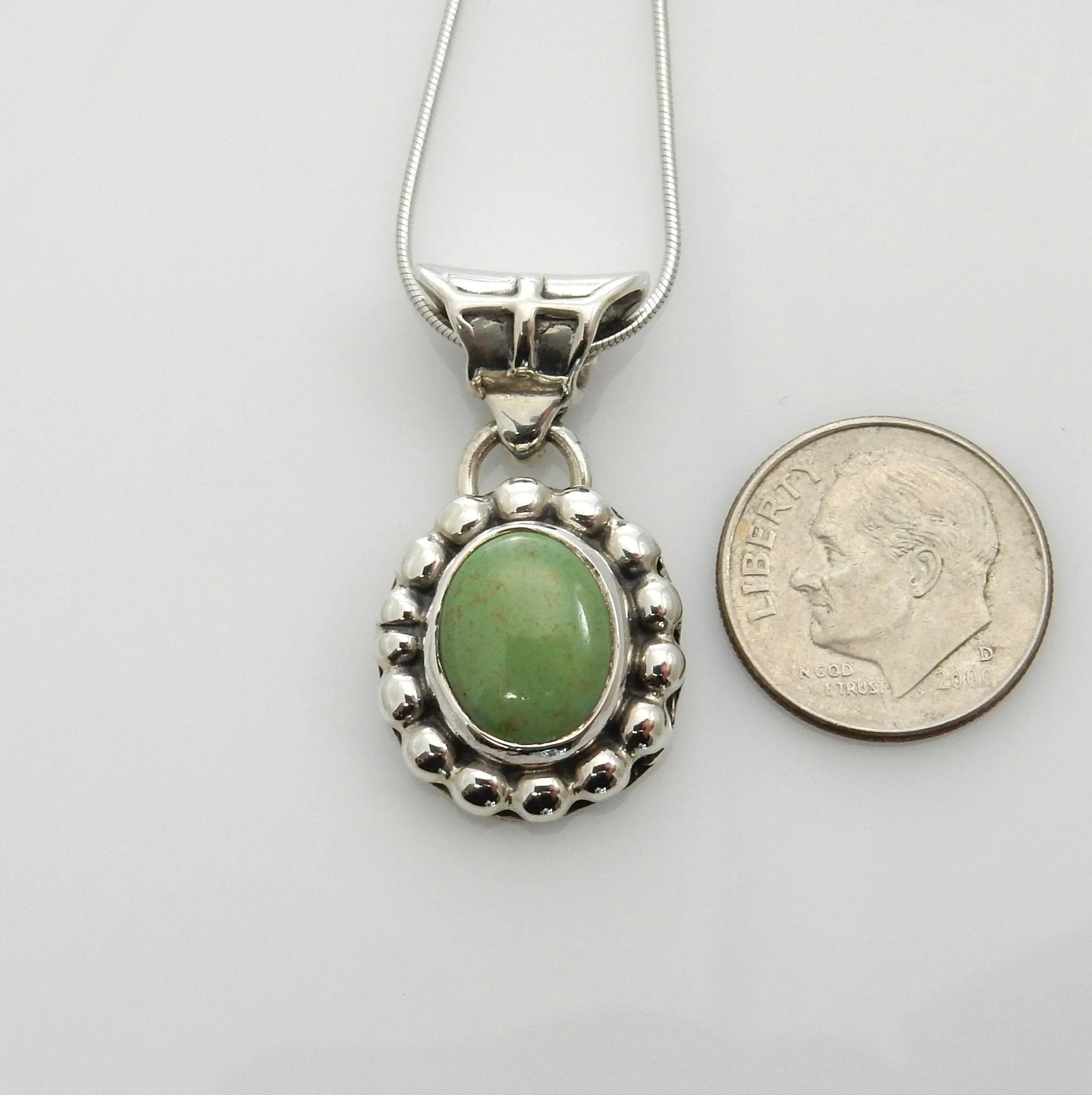 Southwestern Sterling Silver Gaspeite Pendant