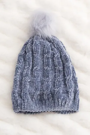 Stay Cozy Chenille Pom Pom BeanieS