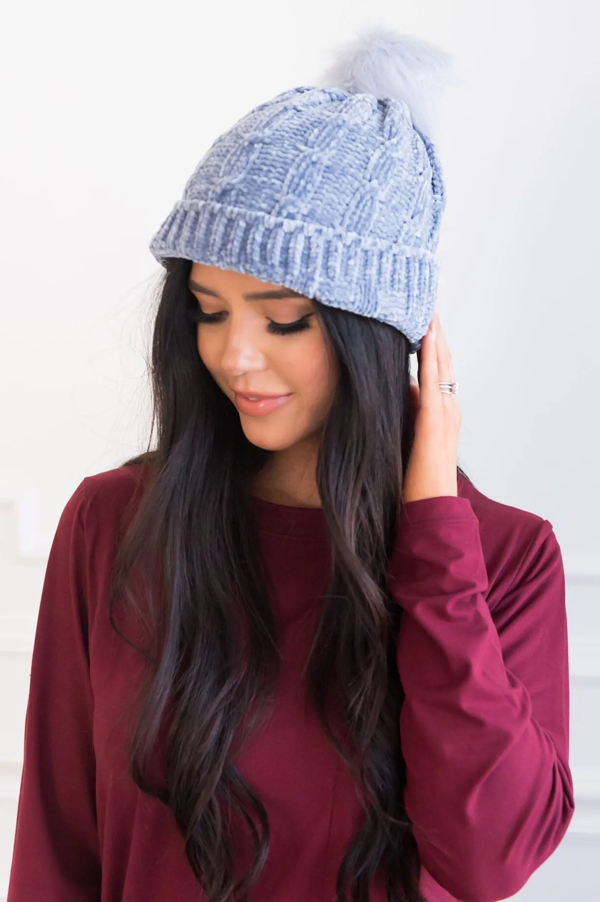 Stay Cozy Chenille Pom Pom BeanieS