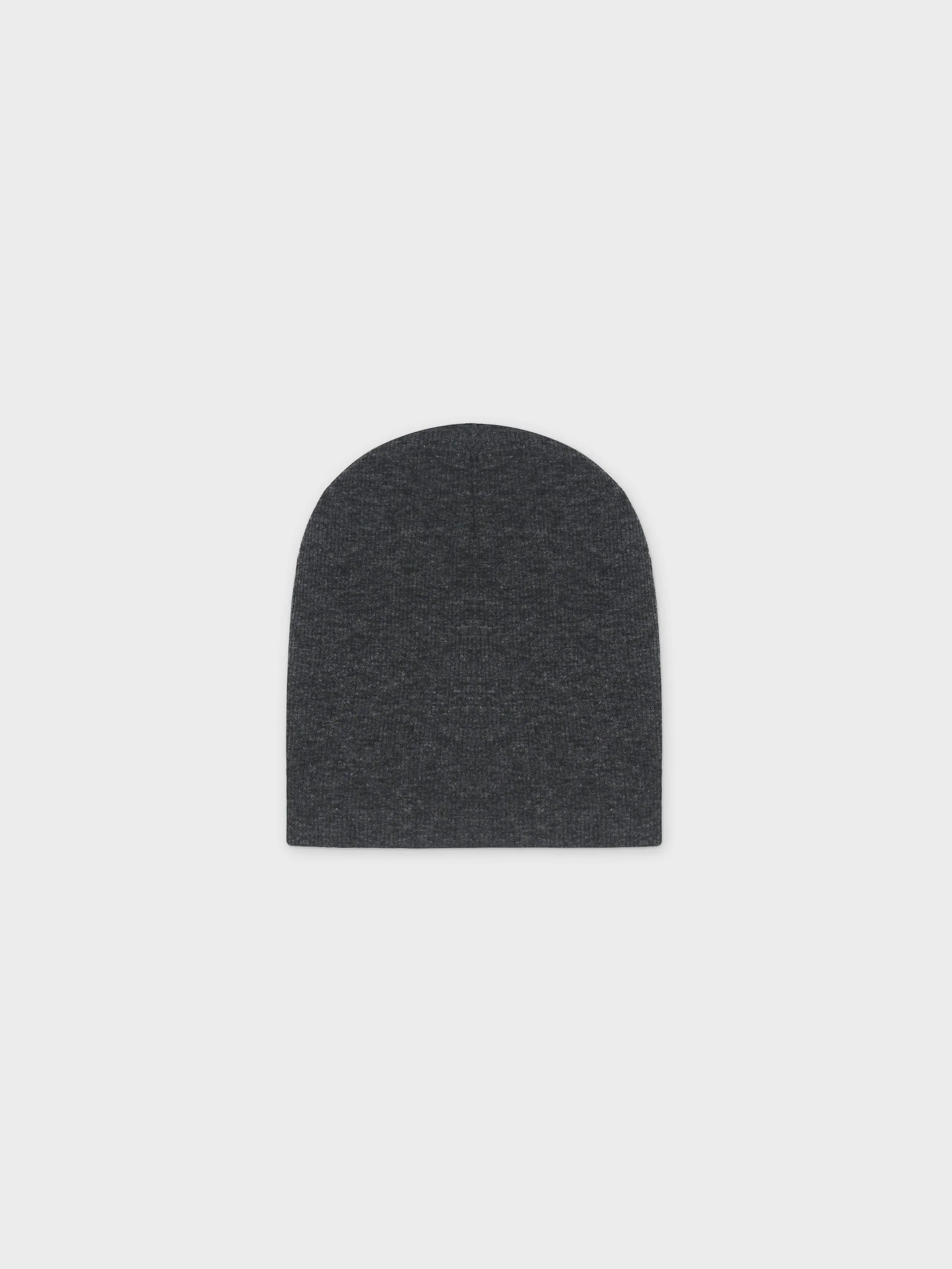 Thin Ribbed Beanie-Heather Grey