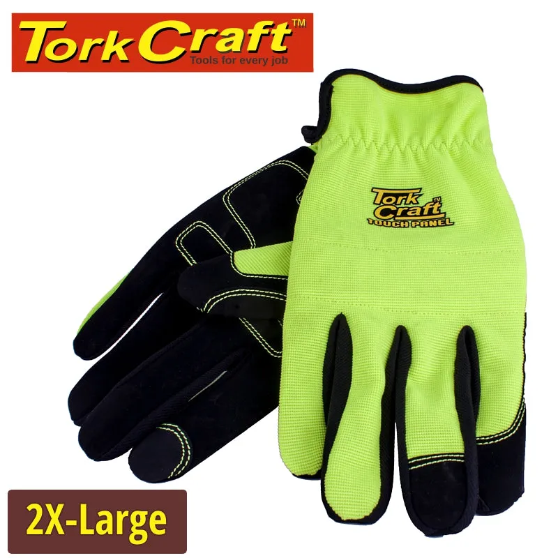 TORK CRAFT GLOVE YELLOW 2XL WITH PU PALM MULTI PURPOSE GL54