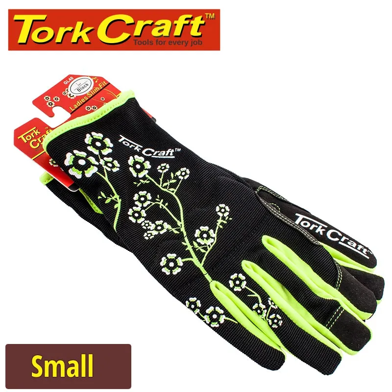 TORK CRAFT LADIES SLIM FIT SMALL GARDEN GLOVES BLACK GL45