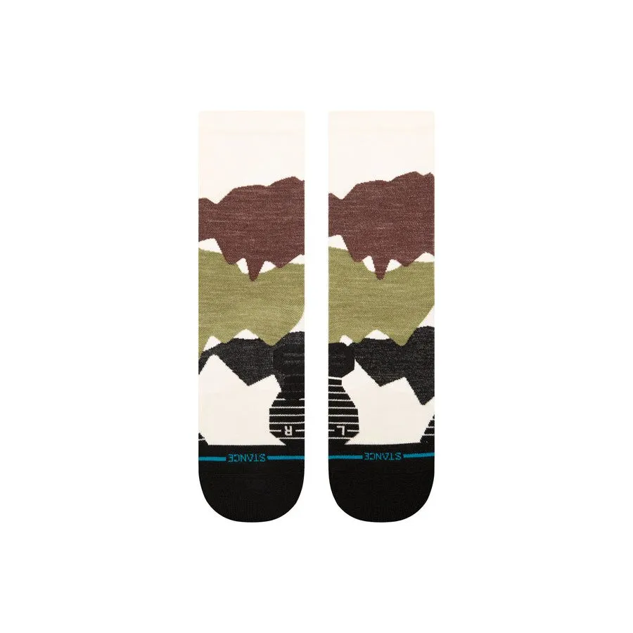 Unisex Run Elevation Crew Socks - Brown