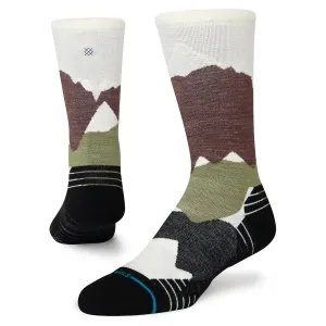 Unisex Run Elevation Crew Socks - Brown