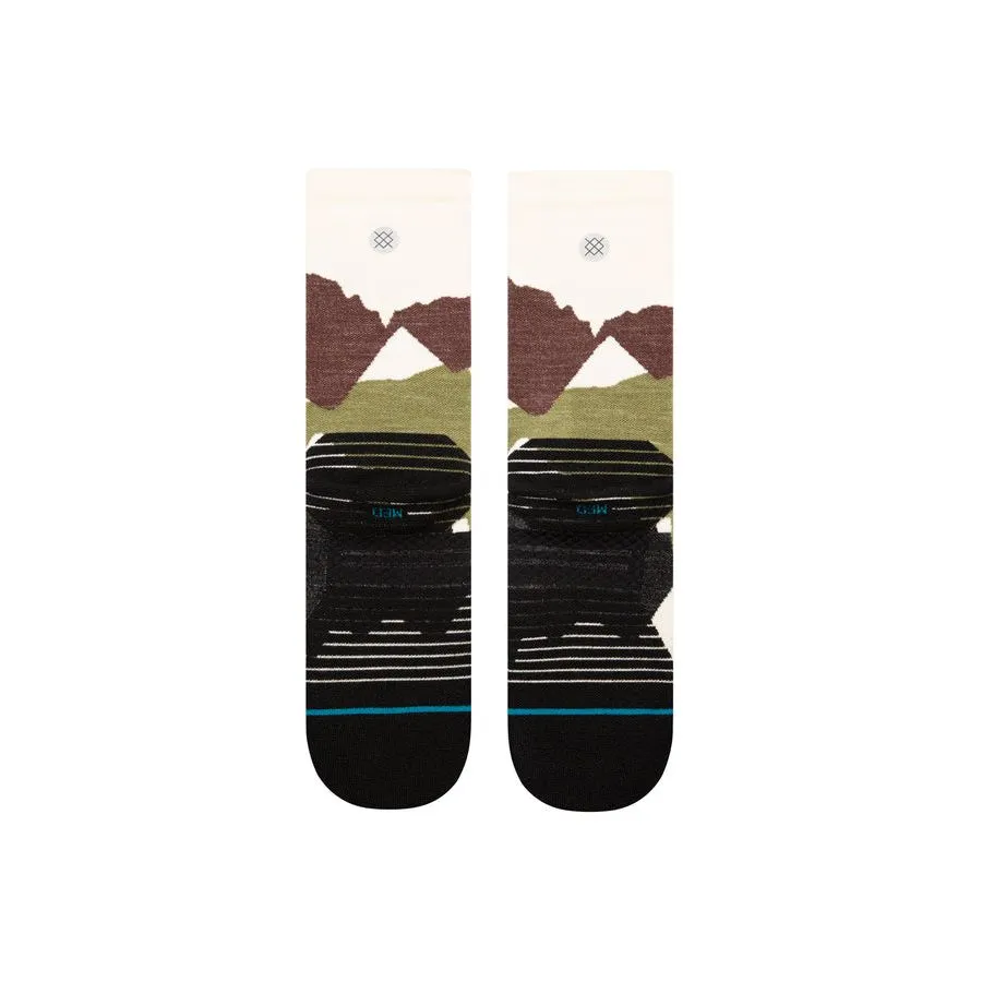 Unisex Run Elevation Crew Socks - Brown