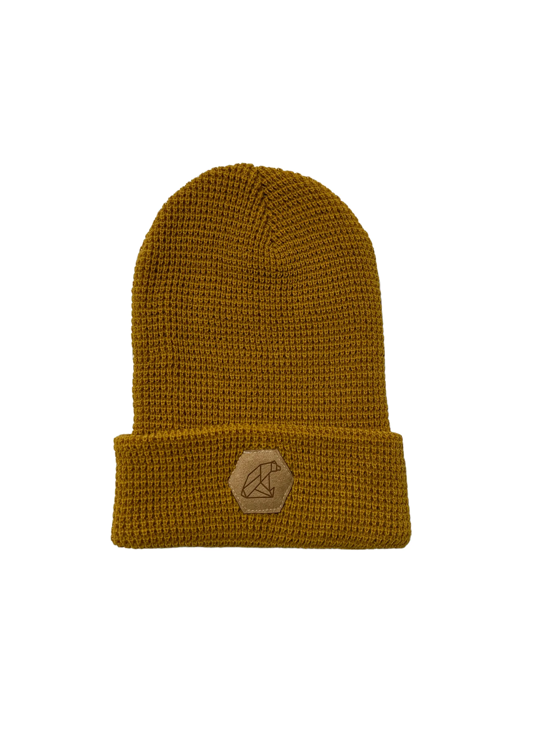 Waffle Beanie with Ultra Suede  Patch