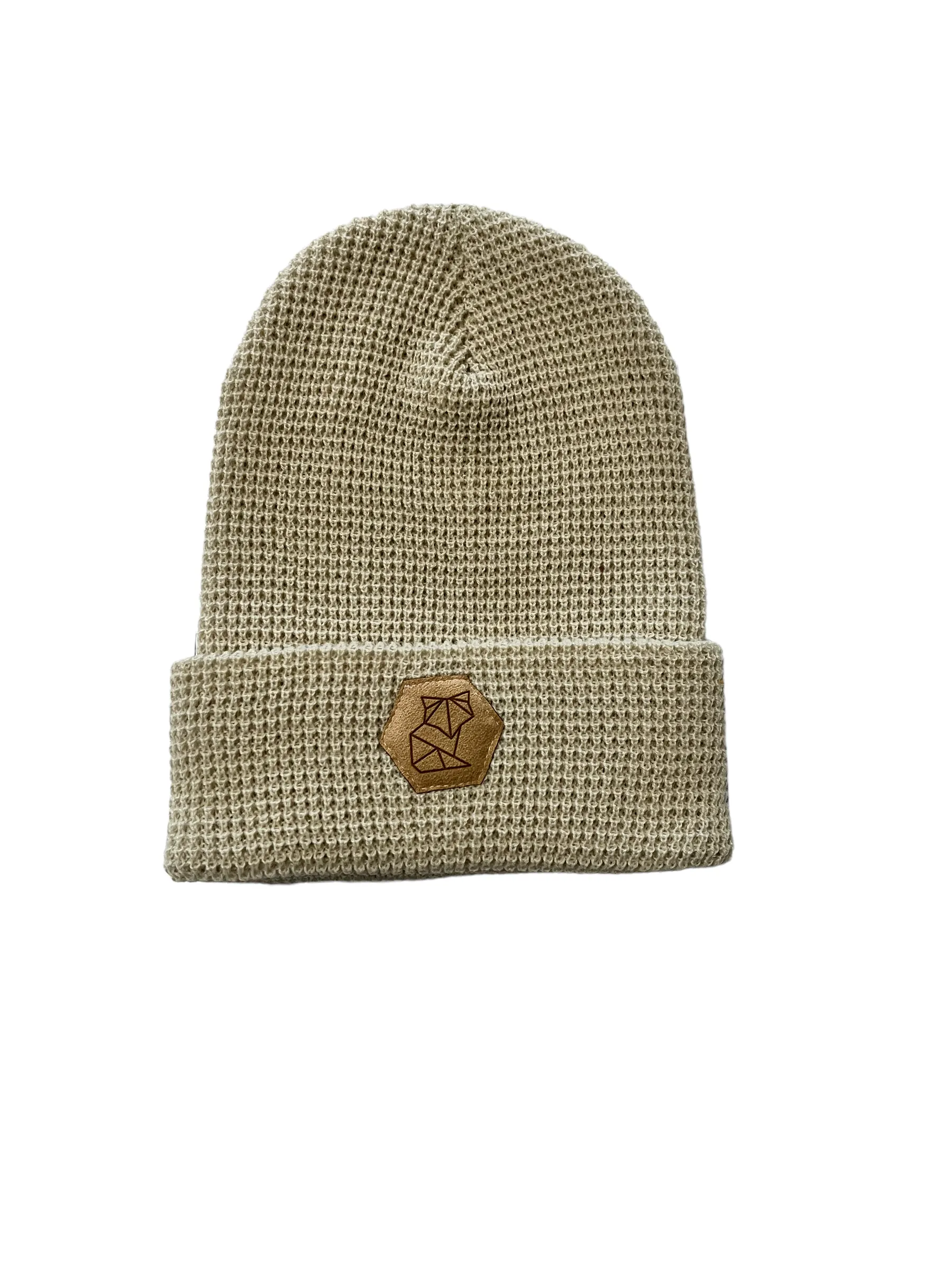 Waffle Beanie with Ultra Suede  Patch