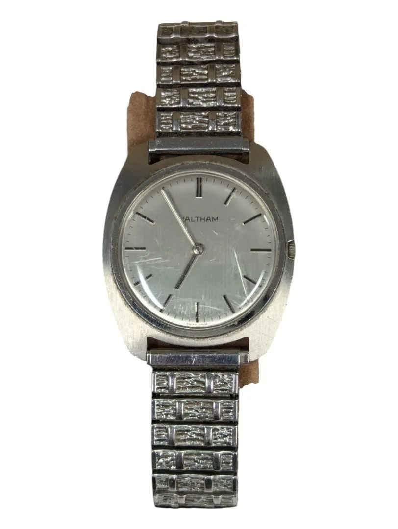 Waltham Inca bloc Swiss Mad Stainless Steel Watch