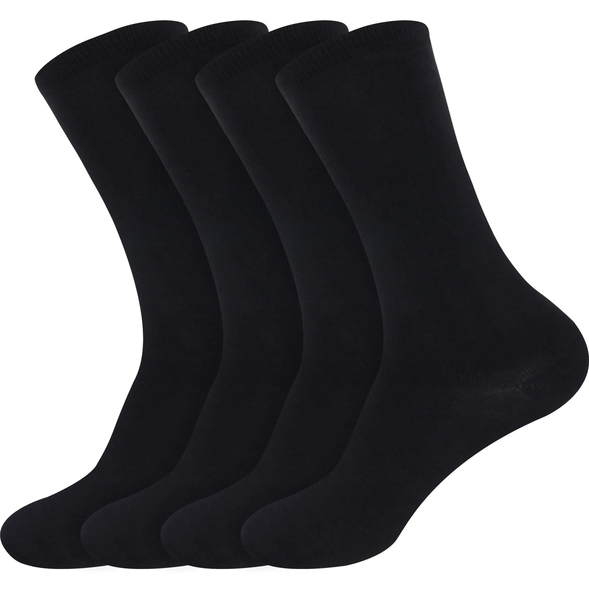 Women's Extra Thick Rayon from Bamboo Fiber Mid-Calf Socks - 4 Pair