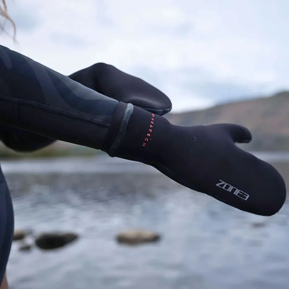 Zone 3 Heat-Tech Warmth Swim Mitts - Black